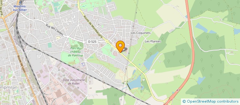 localisation de l'entreprise CHARVET  MOULINS