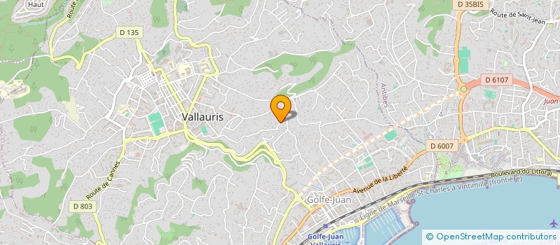 localisation de l'entreprise CHARYBDE à VALLAURIS