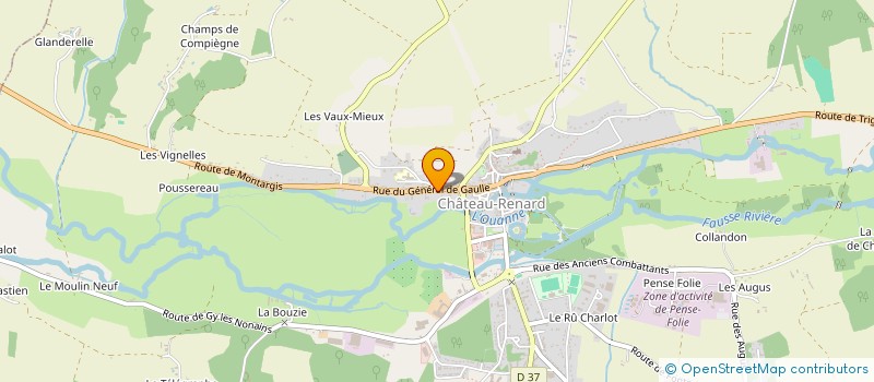 localisation de l'entreprise CHASLINE 45 à CHATEAU-RENARD