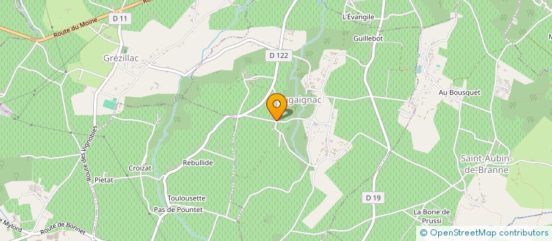 localisation de l'entreprise CHASSAGNE BORDEAUX  LUGAIGNAC