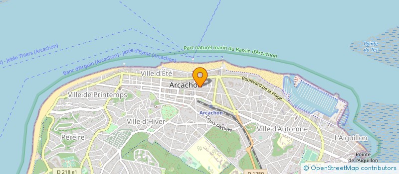localisation de l'entreprise CHASSAGNE VOYAGES à ARCACHON