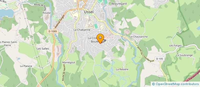 localisation de l'entreprise CHASSAIN  USSEL