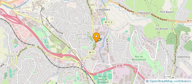 localisation de l'entreprise CHASSANG MIROITERIE VITRERIE  SAINT-PRIEST-EN-JAREZ