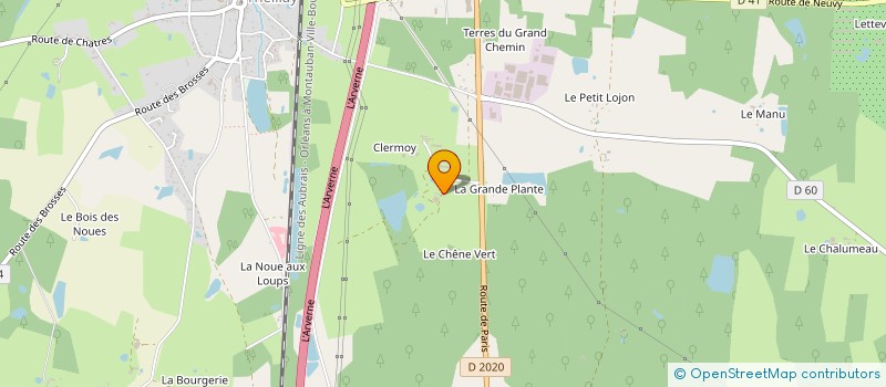 localisation de l'entreprise CHASSE DU CHATEAU DE CLERMOY  THEILLAY