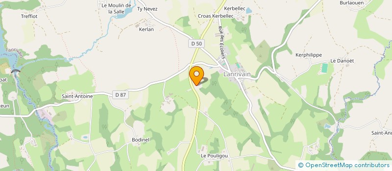 localisation de l'entreprise CHASSE ET ECOLOGIE  LANRIVAIN