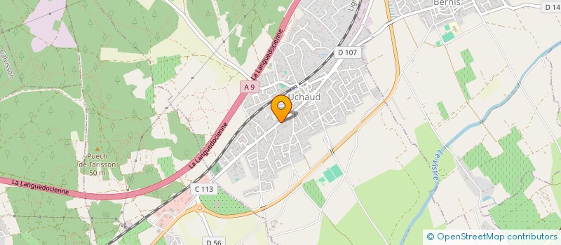 localisation de l'entreprise ''CHASSE ROMAINE DU SANGLIER DES COMMUNES D' UCHAUD BOISSIERES ET SAINT-DIONISY''  UCHAUD