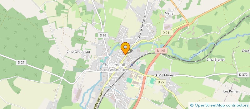 localisation de l'entreprise CHASSENEUIL DISTRIBUTION à CHASSENEUIL-SUR-BONNIEURE