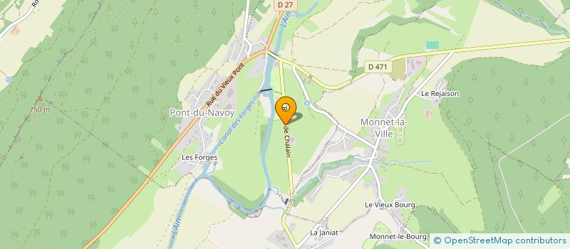 localisation de l'entreprise CHASSOT TP  MONTIGNY-SUR-L'AIN