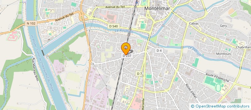 localisation de l'entreprise CHASTAGNER à MONTELIMAR