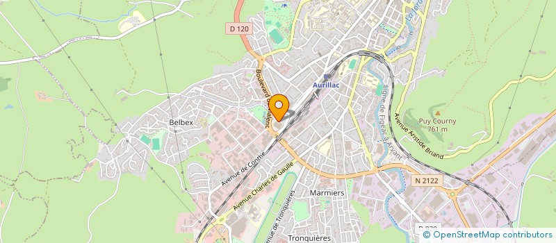 localisation de l'entreprise CHASTAING à AURILLAC