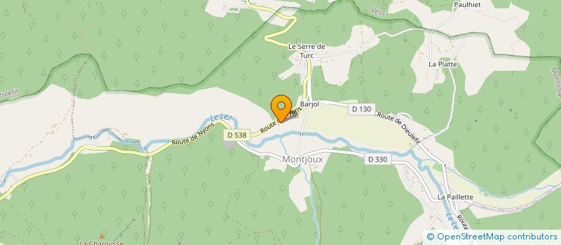 localisation de l'entreprise CHASTAN BOIS ENERGIE à MONTJOUX