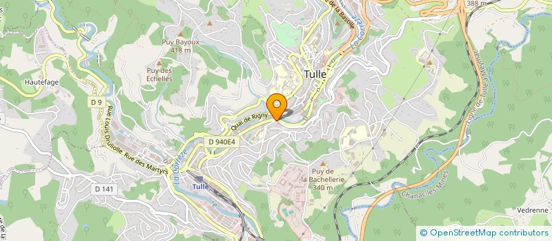 localisation de l'entreprise CHASTRUSSE - CHEVALIER - VIGEAUDON - DE RYCKE - CORDANI - DANTAN  TULLE