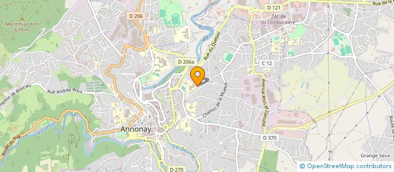 localisation de l'entreprise CHATAAM à ANNONAY