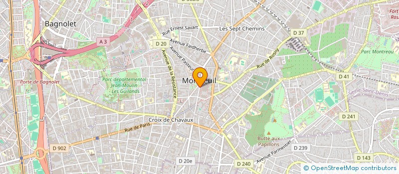 localisation de l'entreprise CHATAGNER INFORMATIQUE à MONTREUIL