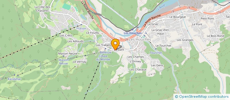 localisation de l'entreprise CHATAIGNE PARTNERS  LES HOUCHES