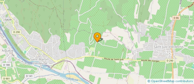 localisation de l'entreprise CHATAIGNERAIE AUBERT à SAINT-MARTIN-D'ARDECHE