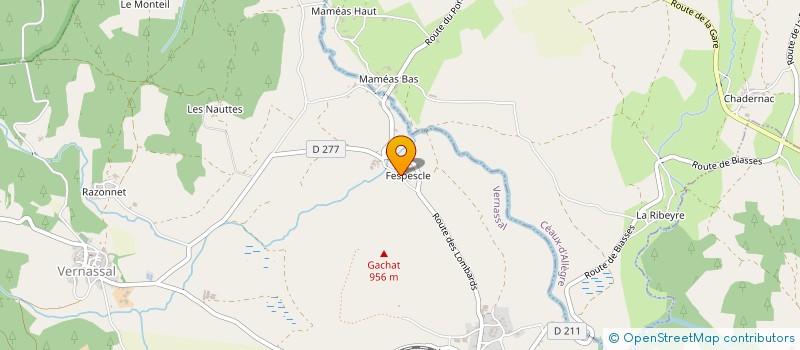 localisation de l'entreprise CHATARD  VERNASSAL