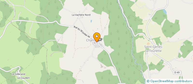 localisation de l'entreprise CHATE MEANA  LE VERNET-CHAMEANE