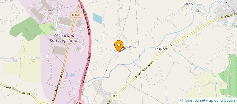 localisation de l'entreprise CHATEAU BAUDARE  LABASTIDE-SAINT-PIERRE