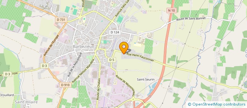 localisation de l'entreprise CHATEAU CHARENTE  BARBEZIEUX-SAINT-HILAIRE