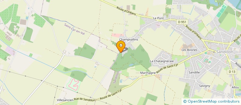 localisation de l'entreprise CHATEAU DE CHAMPVALLINS  SANDILLON