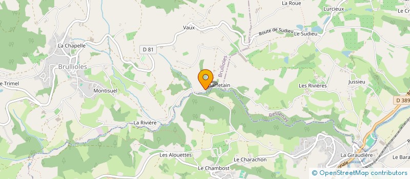 localisation de l'entreprise CHATEAU DE CHARFETAIN  BRULLIOLES