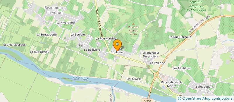 localisation de l'entreprise CHATEAU DE COULAINE  BEAUMONT-EN-VERON