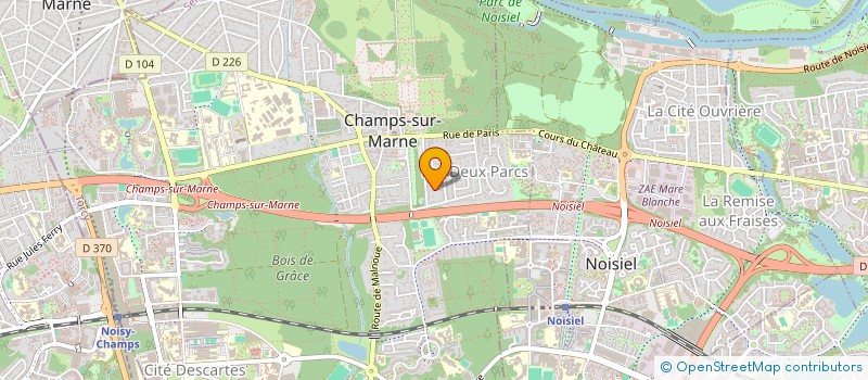 localisation de l'entreprise CHATEAU DE L'ACHAPT  CHAMPS-SUR-MARNE