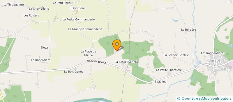 localisation de l'entreprise CHATEAU DE LA BAINERIE  TIERCE