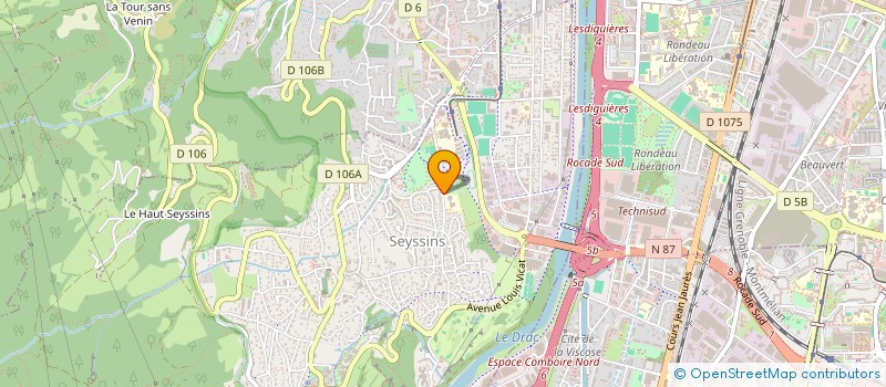 localisation de l'entreprise CHATEAU DE LA BAUME à SEYSSINS