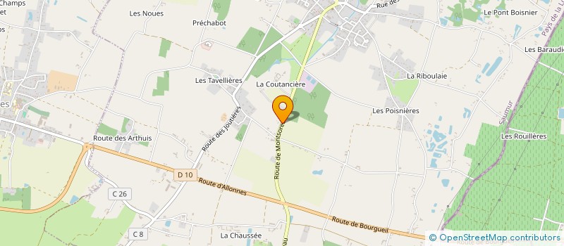 localisation de l'entreprise CHATEAU DE LA COUTANCIERE  BRAIN-SUR-ALLONNES