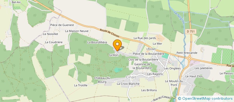 localisation de l'entreprise CHATEAU DE LA GRILLE  CHINON