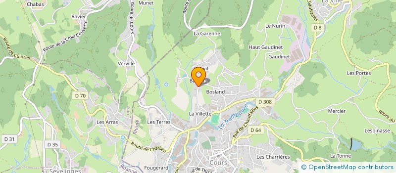 localisation de l'entreprise CHATEAU DE LA VILLETTE  COURS