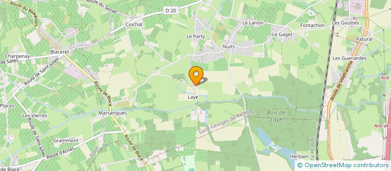 localisation de l'entreprise CHATEAU DE LAYE  SAINT GEORGES DE RENEINS