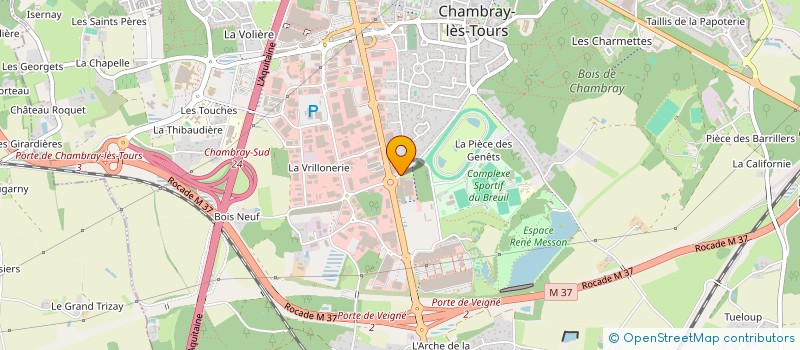 localisation de l'entreprise CHATEAU DE THORIGNY  CHAMBRAY-LES-TOURS