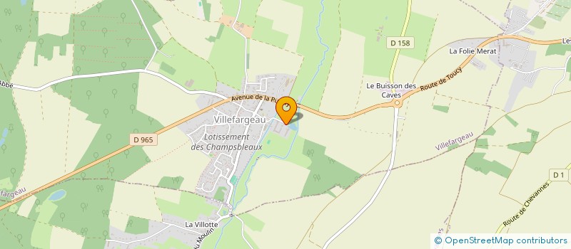 localisation de l'entreprise CHATEAU DE VILLEFARGEAU à AUXERRE