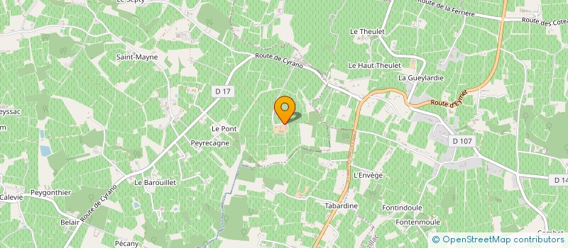 localisation de l'entreprise CHATEAU DES COMTES D'ESTISSAC à SAUSSIGNAC