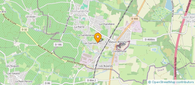 localisation de l'entreprise CHATEAU DES JACQUES à ROMANECHE-THORINS