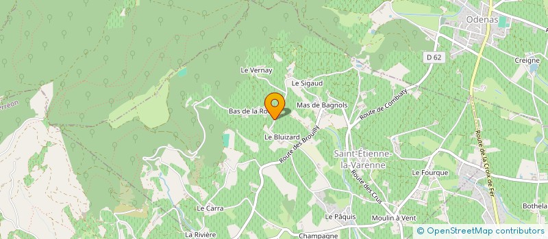 localisation de l'entreprise CHATEAU DU BLUIZARD à SAINT-ETIENNE-LA-VARENNE