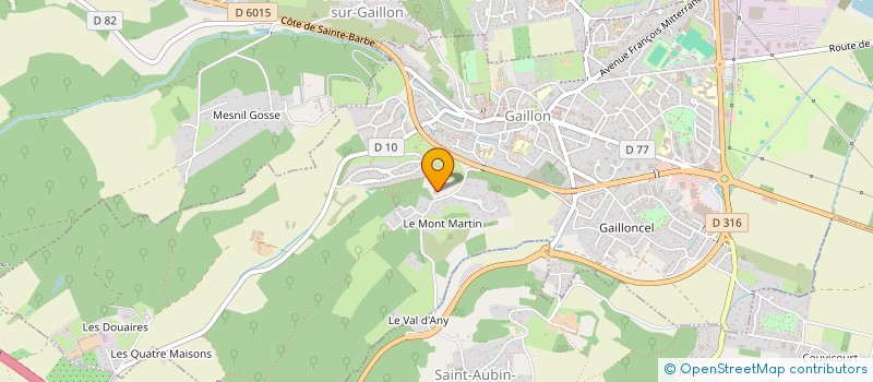 localisation de l'entreprise CHATEAU DU MONT MARTIN  GAILLON