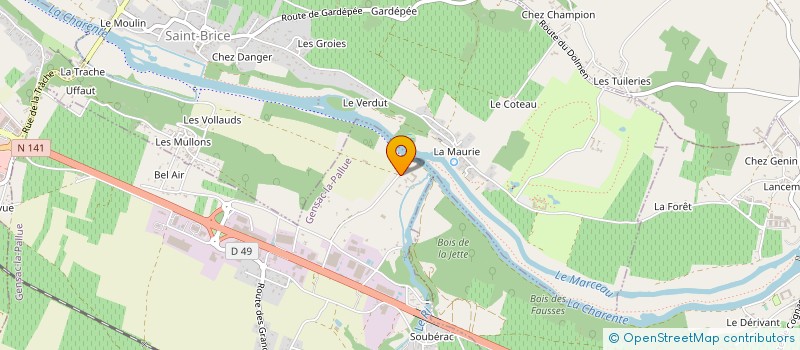 localisation de l'entreprise CHATEAU GARDEMOULIN à GENSAC-LA-PALLUE