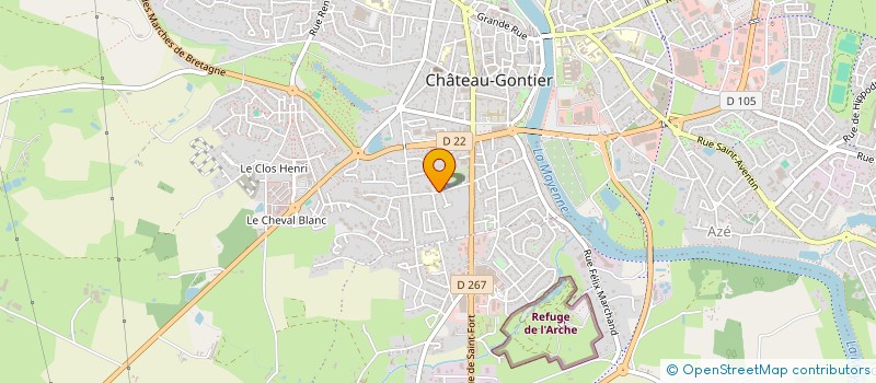 localisation de l'entreprise CHATEAU-GONTIER TIR SPORTIF  CHATEAU-GONTIER-SUR-MAYENNE