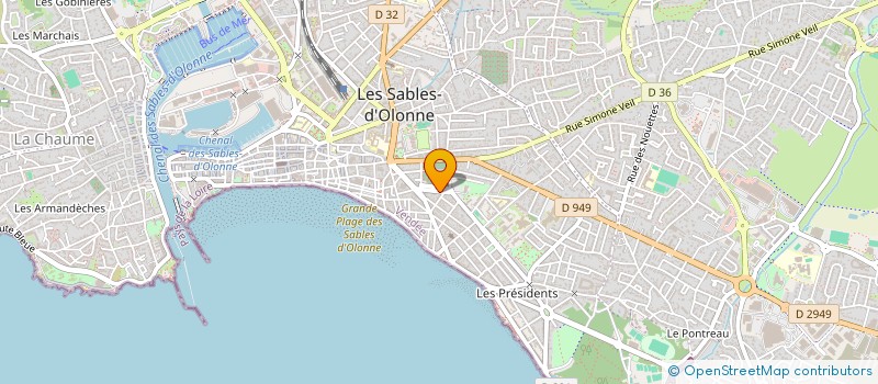 localisation de l'entreprise CHATEAU IMMOBILIER à LES SABLES D'OLONNE