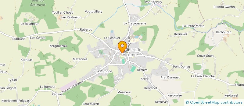 localisation de l'entreprise CHATEAU KERBIC  POMMERIT-LE-VICOMTE