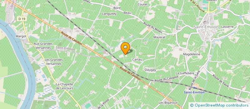 localisation de l'entreprise CHATEAU KOOR SAS  SAINT-EMILION