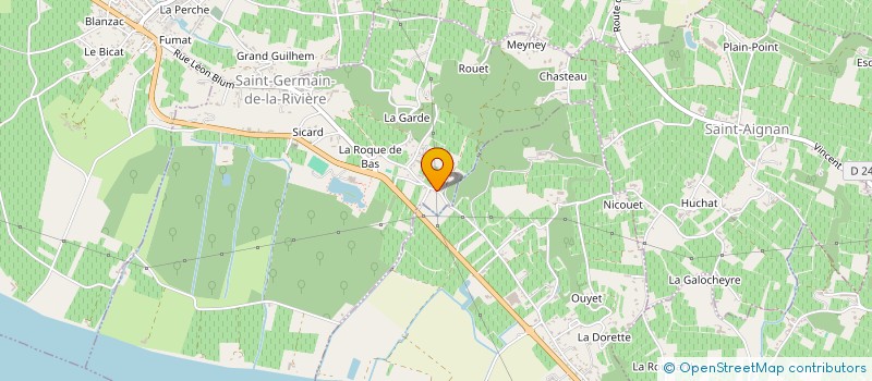 localisation de l'entreprise CHATEAU L'ESCARDERIE  SAINT-GERMAIN-DE-LA-RIVIERE