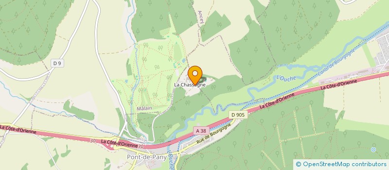 localisation de l'entreprise CHATEAU LA CHASSAGNE à SAINTE-MARIE-SUR-OUCHE