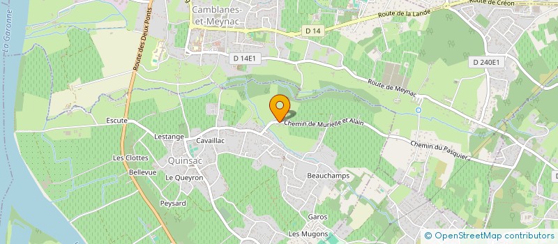 localisation de l'entreprise CHATEAU LACBLEU  QUINSAC