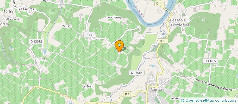 localisation de l'entreprise CHATEAU LAROQUE  JUILLAC