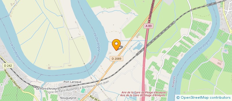 localisation de l'entreprise CHATEAU LARTEAU  ARVEYRES